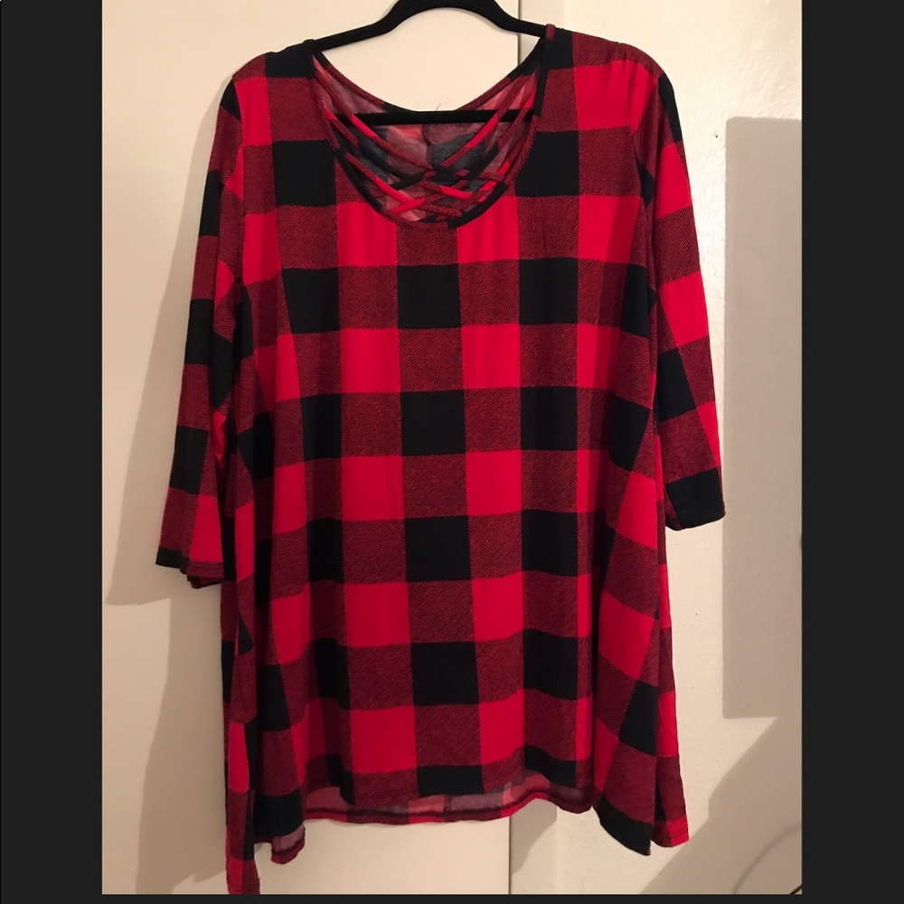 Buffalo check boutique top.